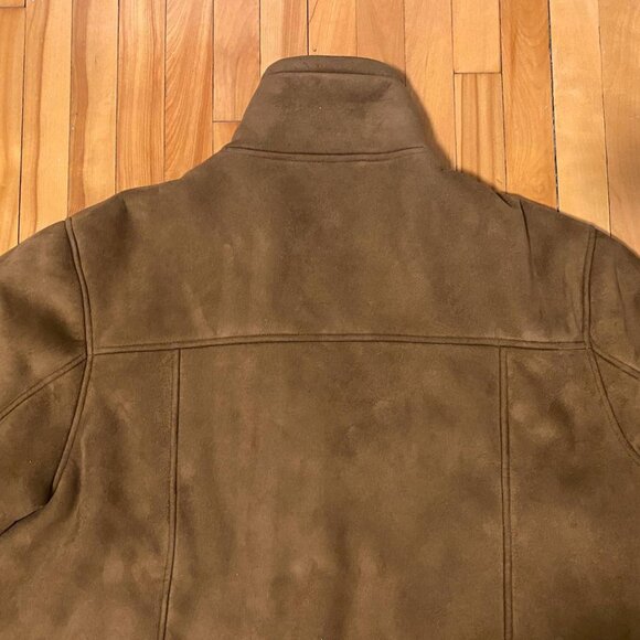 Utex Shearling Jacket faux fur Mens XL Brown Warmer - Picture 9 of 15